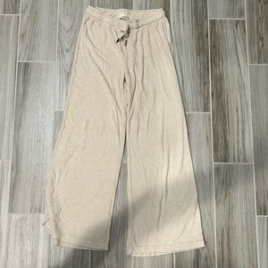 Terry material wide leg pants